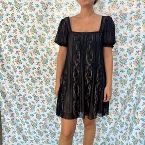 Kitty black lace mini dress size small